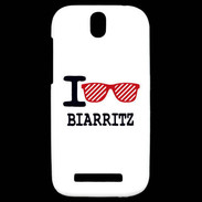 Coque HTC One SV I love Biarritz 2