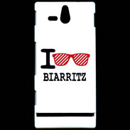 Coque Sony Xperia U I love Biarritz 2