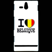 Coque Sony Xperia U I love Belgique 2