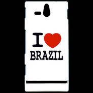 Coque Sony Xperia U I love Brazil