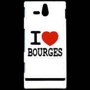 Coque Sony Xperia U I love Bourges