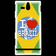Coque Sony Xperia U I love Brazil 3