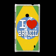 Coque Nokia Lumia 520 I love Brazil 3