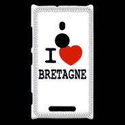 Coque Nokia Lumia 925 I love Bretagne