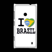 Coque Nokia Lumia 520 I love Brazil 2