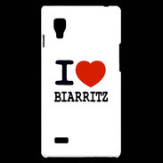 Coque LG Optimus L9 I love Biarritz