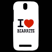 Coque HTC One SV I love Biarritz