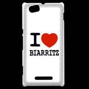 Coque Sony Xperia M I love Biarritz