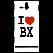 Coque Sony Xperia U I love BX