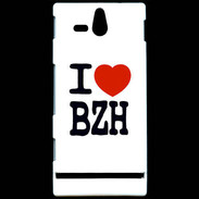 Coque Sony Xperia U I love BZH