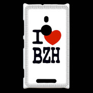 Coque Nokia Lumia 925 I love BZH