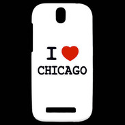 Coque HTC One SV I love Chicago
