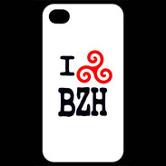 Coque iPhone 4 / iPhone 4S I love BZH 2