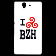 Coque Sony Xperia Z I love BZH 2