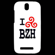 Coque HTC One SV I love BZH 2