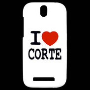 Coque HTC One SV I love Corte