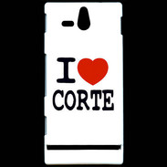 Coque Sony Xperia U I love Corte