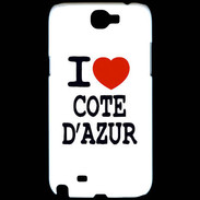 Coque Samsung Galaxy Note 2 I love Cote d'Azur