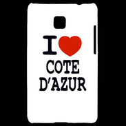 Coque LG Optimus L3 II I love Cote d'Azur