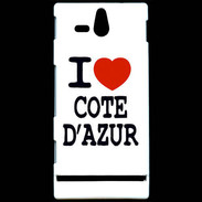 Coque Sony Xperia U I love Cote d'Azur