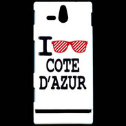 Coque Sony Xperia U I love Cote d'Azur 2
