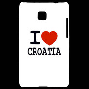 Coque LG Optimus L3 II I love Croatia