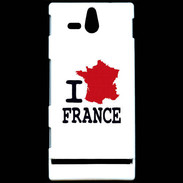 Coque Sony Xperia U I love France 4