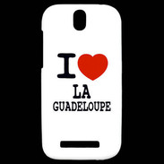 Coque HTC One SV I love Guadeloupe