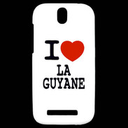 Coque HTC One SV I love Guyane
