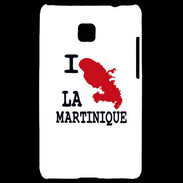 Coque LG Optimus L3 II I love La Martinique 2