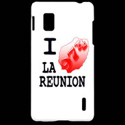 Coque LG Optimus G I love La Réunion 2