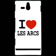Coque Sony Xperia U I love Les Arcs