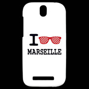 Coque HTC One SV I love Marseille 2