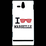 Coque Sony Xperia U I love Marseille 2