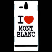 Coque Sony Xperia U I love Mont Blanc