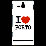 Coque Sony Xperia U I love Porto