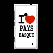Coque Nokia Lumia 520 I love Pays Basque