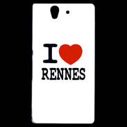 Coque Sony Xperia Z I love Rennes