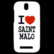 Coque HTC One SV I love Saint Malo