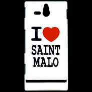 Coque Sony Xperia U I love Saint Malo
