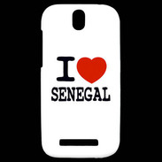Coque HTC One SV I love Sénégal