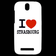 Coque HTC One SV I love Strasbourg