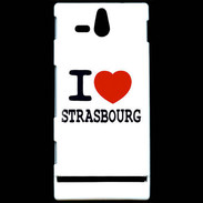 Coque Sony Xperia U I love Strasbourg
