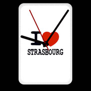 Grande pendule murale I love Strasbourg