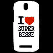 Coque HTC One SV I love Super Besse