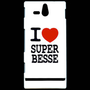 Coque Sony Xperia U I love Super Besse