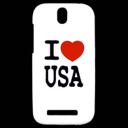 Coque HTC One SV I love USA