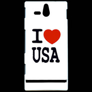 Coque Sony Xperia U I love USA