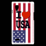 Coque LG Optimus L9 I love USA 3