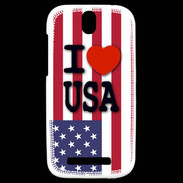 Coque HTC One SV I love USA 3